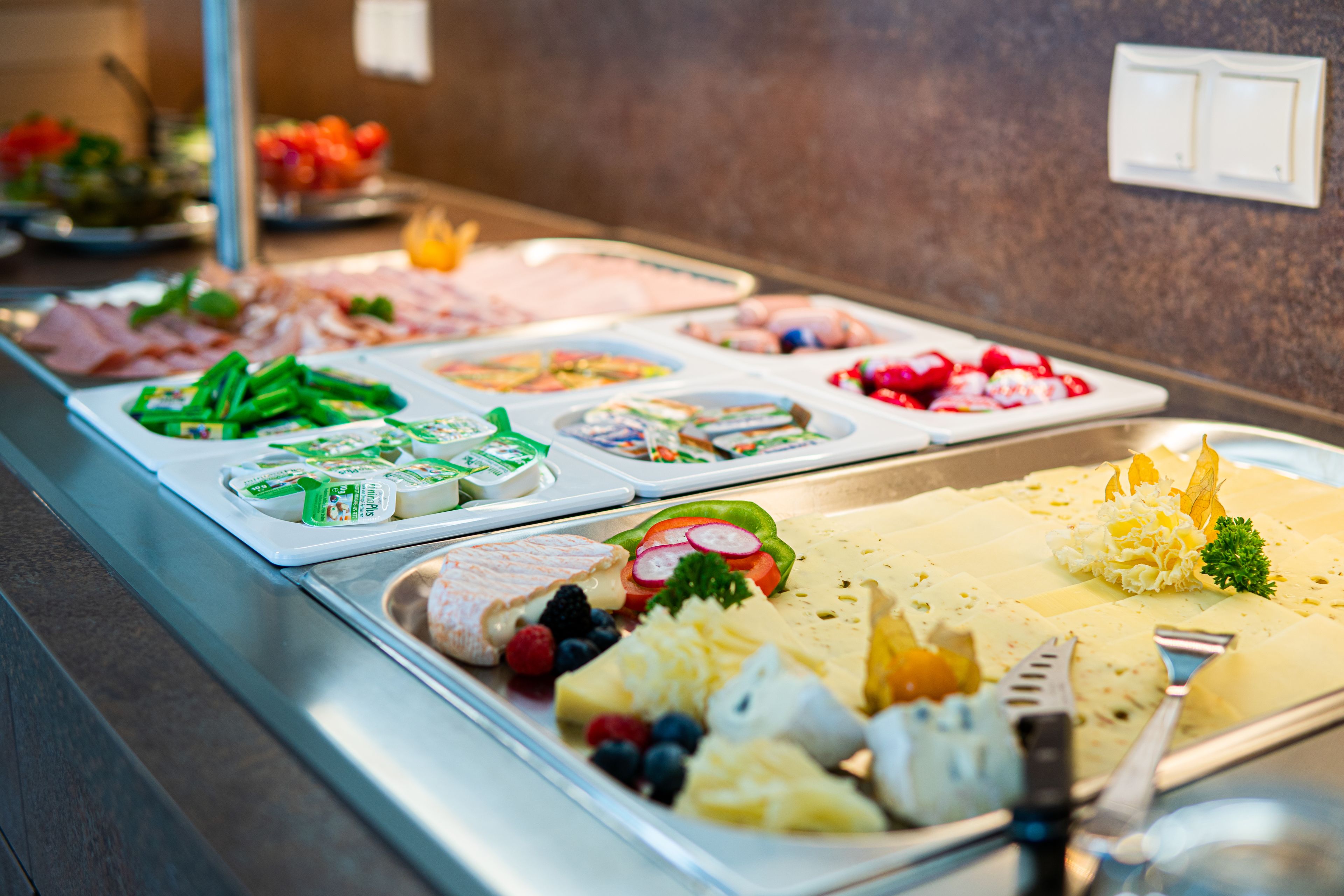 daily buffet breakfast for a fee