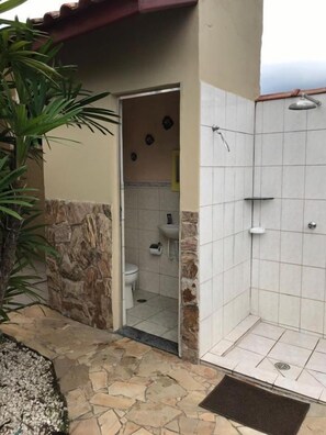 Shower, hair dryer