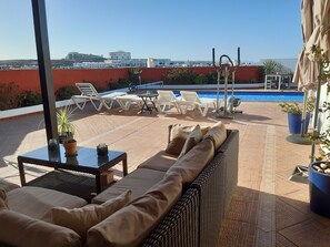 Outdoor dining - Extremely Private Villa in las Coloradas, Heated Pool & Jacuzzi, Wet Bar, Views. (Las Coloradas)