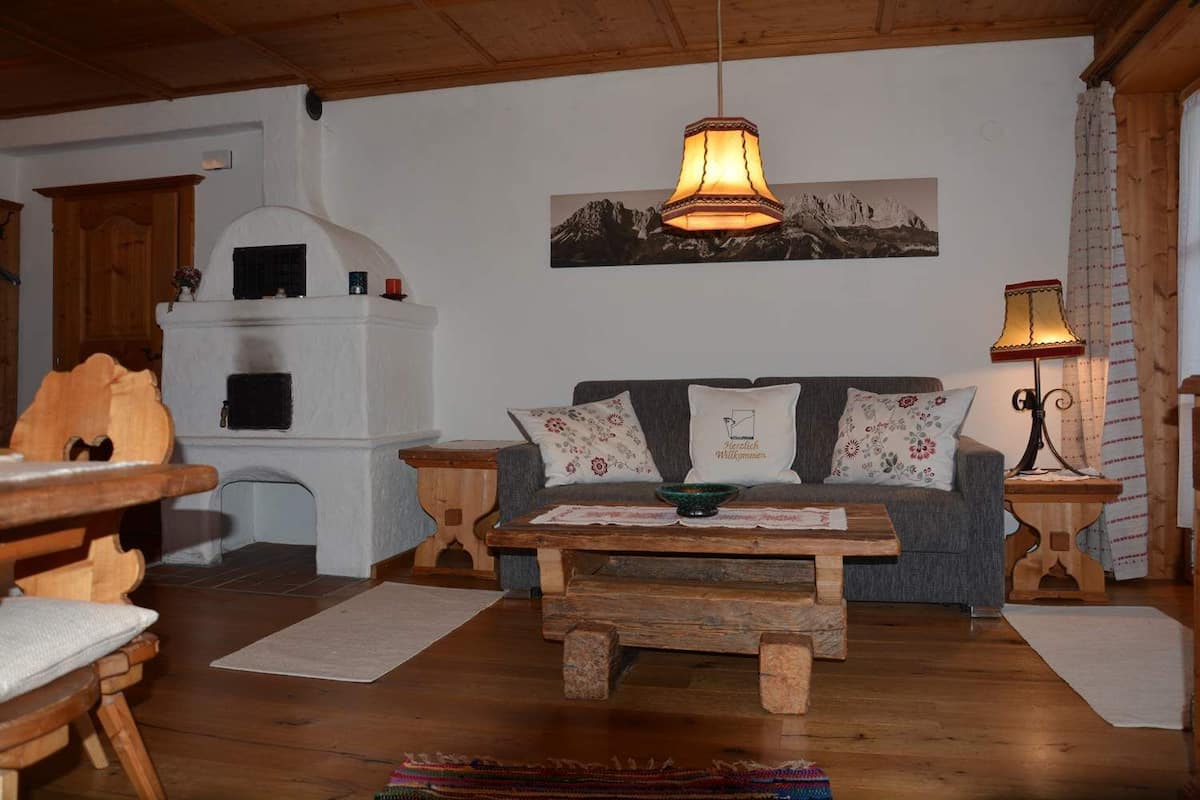 Apartamento (Wilder Kaiser) | Zona de estar | Una Smart TV, Netflix, películas de pago, suelo radiante