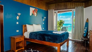 Ocean View Room | Blackout drapes, iron/ironing board, free WiFi, bed sheets
