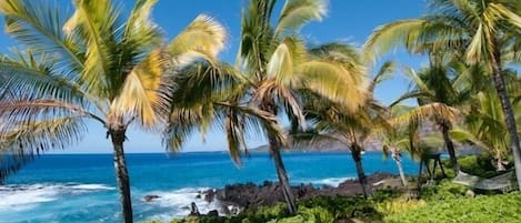 靠近海滩、沙滩椅、沙滩毛巾
