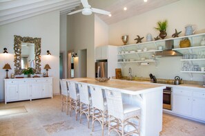 Fridge, microwave, oven, stovetop - Lux Beachfront Sanctuary: Wild Orchid House w/Pool (Governors Harbour)