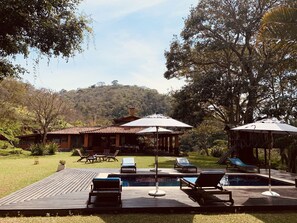 Outdoor pool, a heated pool