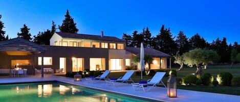 A heated pool
