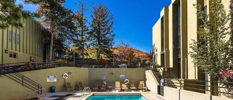 Outdoor pool, a heated pool