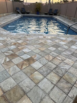 Outdoor pool, a heated pool