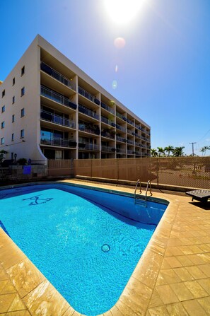 Outdoor pool, a heated pool