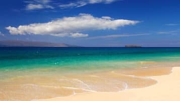 Aan het strand, ligstoelen aan het strand, strandlakens