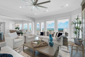 Smart TV, fireplace, video games, DVD player