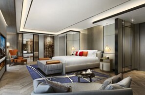 Luxury-Suite, 1 King-Bett | Minibar, Zimmersafe, Schreibtisch, Verdunkelungsvorhänge