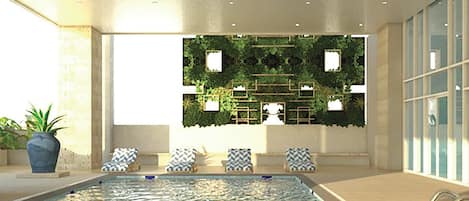 Innenpool, geöffnet von 06:00 Uhr bis 22:00 Uhr, Liegestühle