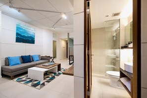 43-inch LED TV with cable channels, TV - The Sphere Serviced Residences Managed by HII (Makati)