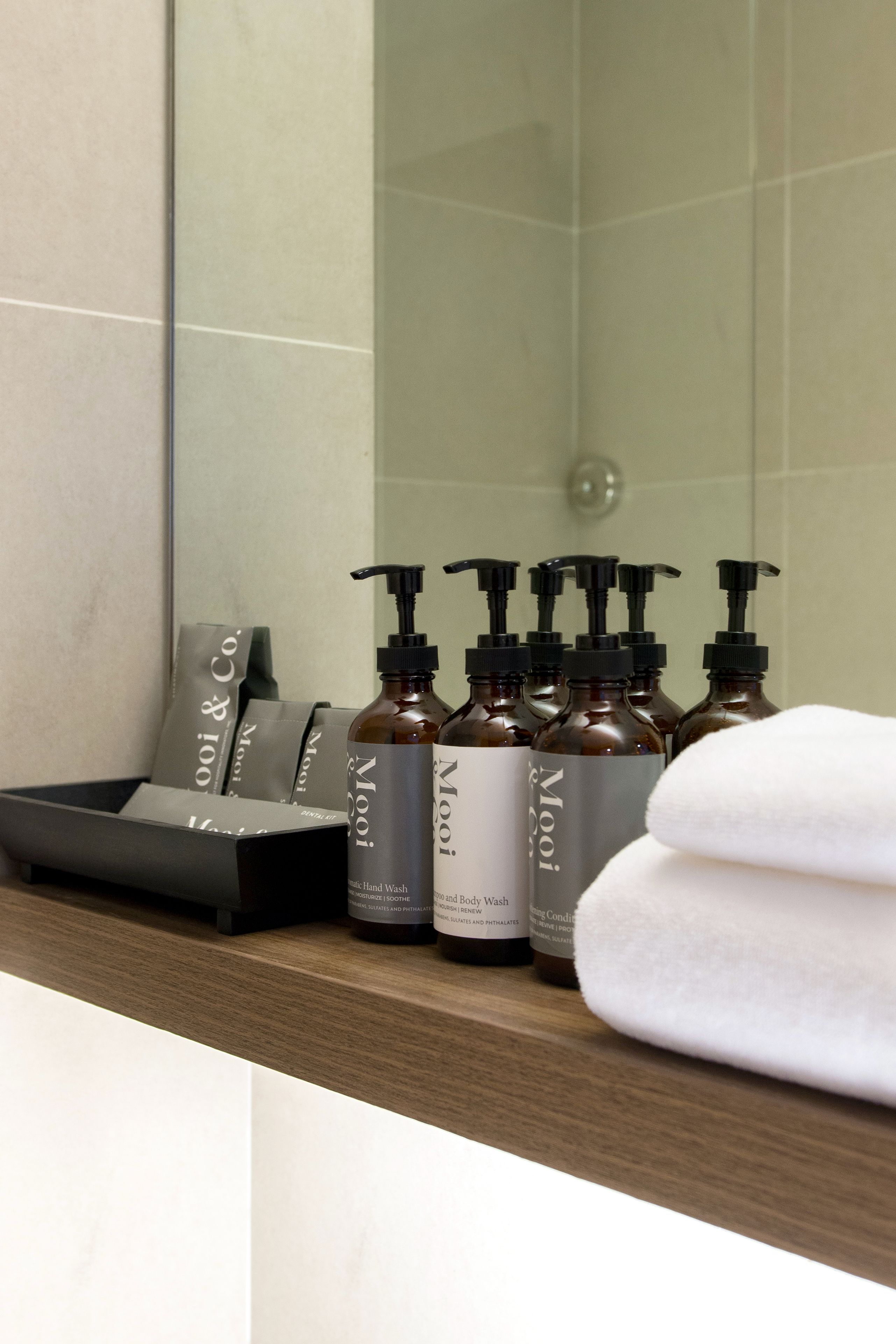 shower, free toiletries, hair dryer, bathrobes