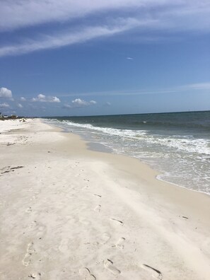 Beach nearby, sun-loungers