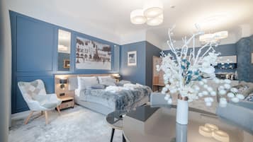 Superior appartement | 1 slaapkamer, luxe beddengoed, een kluis op de kamer, een bureau