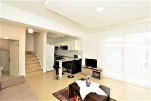 Apartment, 2 Bedrooms, Non Smoking | Living area | LCD TV - Olympia Apartments 5 Solovilla (Fethiye)