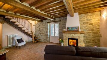 House, 5 Bedrooms | Living area | LCD TV, fireplace