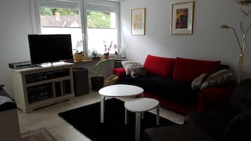 Superior Condo, 1 Bedroom | Living area | 81-cm flat-screen TV with cable channels, TV, heated floors