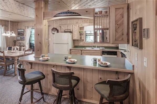 Cabin, Multiple Beds, Patio | Private kitchen