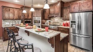 Cabin, Multiple Beds, Hot Tub, Mountain View | Private kitchen - Abbey Lodge - Nine Bedroom Cabin with Hot Tub (Ruidoso)