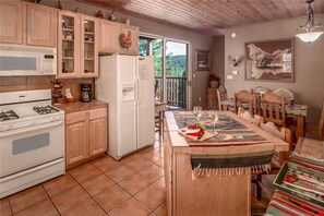 Cabin, Multiple Beds, Hot Tub, Mountain View | Private kitchen - Adobe Hacienda - Three Bedroom Cabin with Hot Tub (Ruidoso)