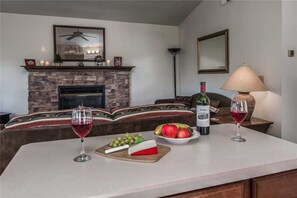 Cabin, 1 Queen Bed with Sofa bed, Patio | Living room | TV, fireplace, DVD player - Alpine Village Cabin 100 - Four Bedroom Cabin (Ruidoso)