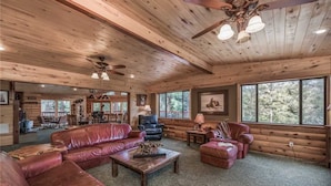 Cabin, Multiple Beds, Hot Tub, Mountain View | Living room - Buffalo Lodge - Seven Bedroom Cabin with Hot Tub (Ruidoso)