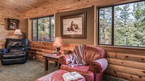 Cabin, Multiple Beds, Hot Tub, Mountain View | Living room - Buffalo Lodge - Seven Bedroom Cabin with Hot Tub (Ruidoso)