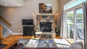 House, Multiple Beds, Hot Tub | Living room | TV, fireplace - Another Day in Paradise 4 Bedroom Townhome (McHenry)