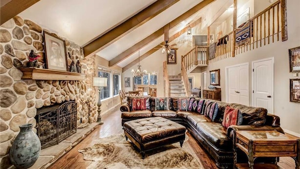 Cabin, Multiple Beds, Hot Tub | Living room - Eagle Creek Retreat Seven Bedroom Cabin with Hot Tub (Ruidoso)