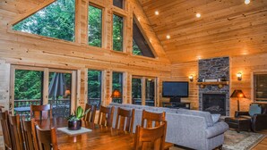House, Multiple Beds, Hot Tub | Living room | TV, fireplace, DVD player