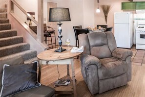 Cabin, 1 King Bed with Sofa bed, Patio, Mountain View | Living room | TV, DVD player - El Tigre - One Bedroom Cabin (Ruidoso)