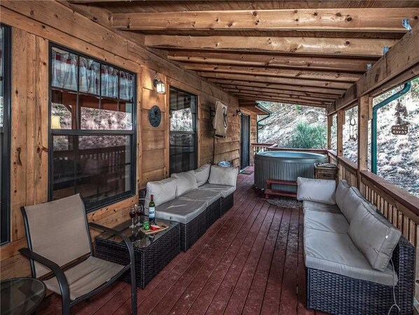 Cabin, Multiple Beds, Hot Tub, Mountain View | Balcony - Gareys Deer Haven - Three Bedroom Cabin (Ruidoso)