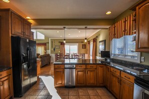 House, Multiple Beds, Hot Tub | Private kitchen | Fridge, microwave, oven, stovetop - This Is Us 6 Bedroom House (Swanton)