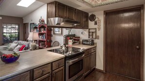 Cabin, Multiple Beds, Patio, Mountain View | Private kitchen - Natures Outlook - Three Bedroom Cabin (Ruidoso)