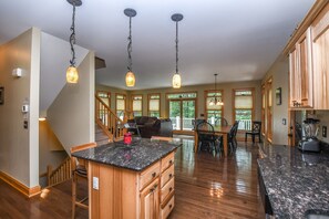 House, Multiple Beds, Hot Tub | Private kitchen | Fridge, microwave, oven, stovetop - Sunset Cove 3 Bedroom House (Swanton)