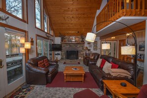 TV, fireplace, DVD player