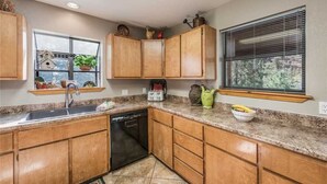 Cabin, Multiple Beds, Patio, Mountain View | Private kitchen - Riverside House - Three Bedroom Cabin (Ruidoso)