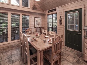 Cabin, Multiple Beds, Hot Tub | Private kitchen | Fridge, microwave, oven, stovetop - Wine N Pines - Two Bedroom Cabin with Hot Tub (Alto)