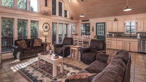 Cabin, Multiple Beds, Hot Tub | Living room