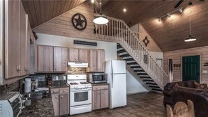 Cabin, Multiple Beds, Hot Tub | Private kitchen