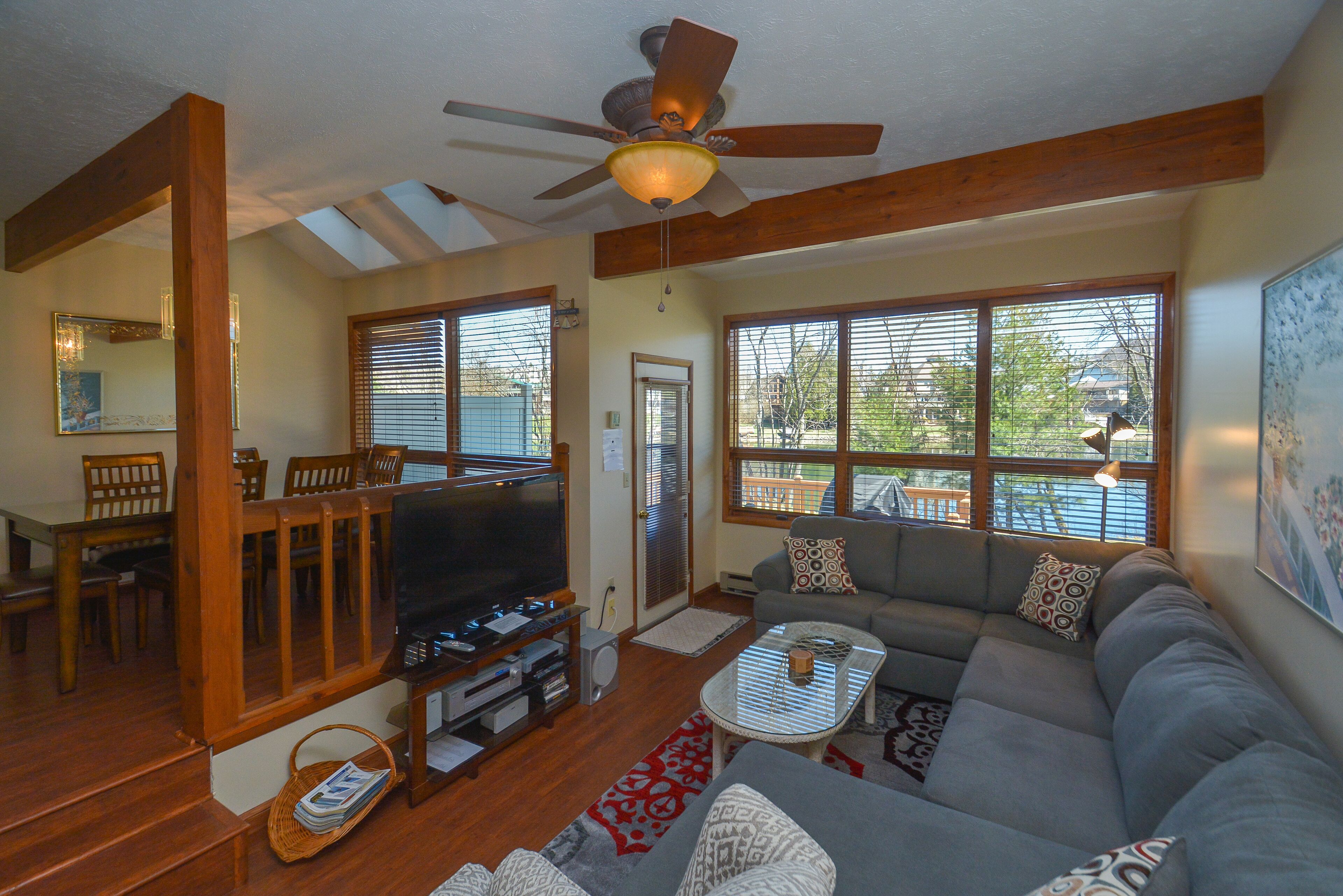 TV, fireplace, DVD player