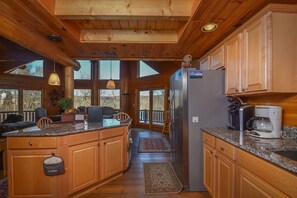 하우스, 침대(여러 개), 온수 욕조 | 전용 주방 | 냉장고, 전자레인지, 오븐, 쿡탑