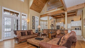 House, Multiple Beds, Hot Tub | Living room | TV, fireplace, DVD player