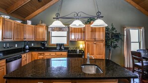 House, Multiple Beds, Hot Tub | Private kitchen