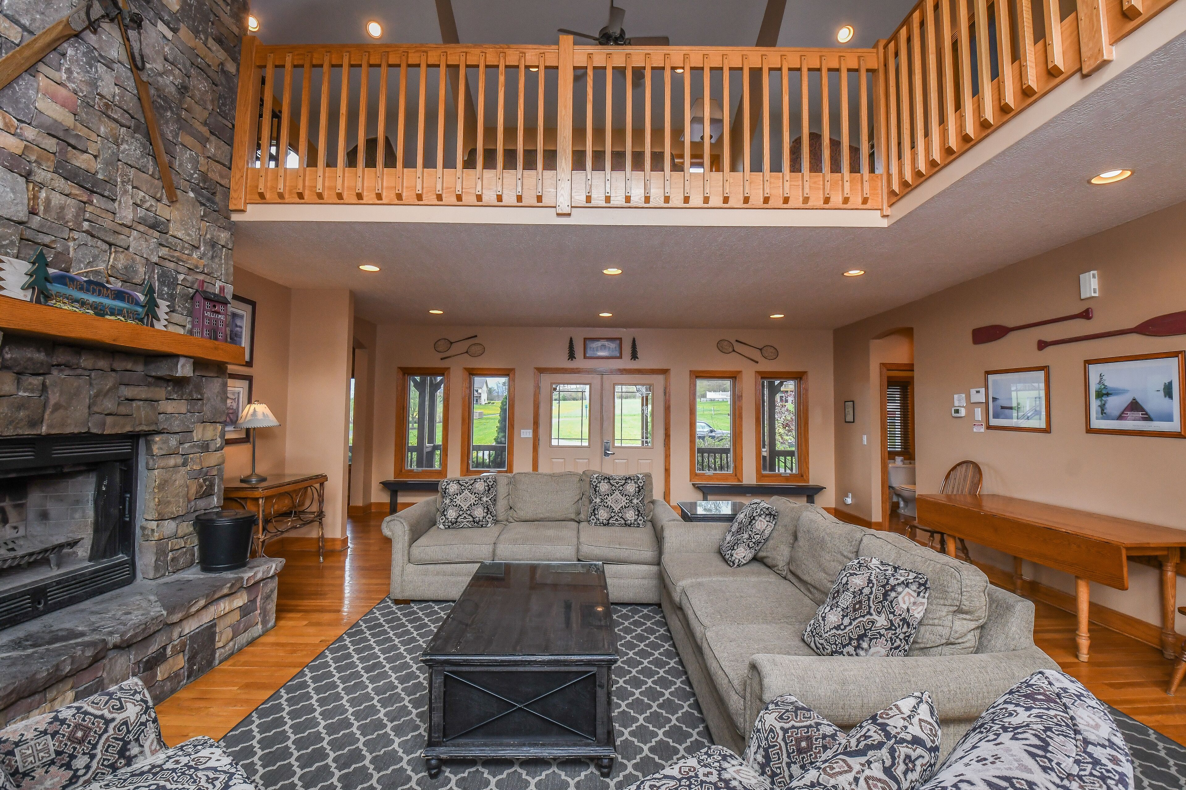 House, Multiple Beds, Hot Tub | Living room | TV, fireplace, DVD player