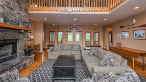House, Multiple Beds, Hot Tub | Living room - Unforgettable 8 Bedroom House (Swanton)