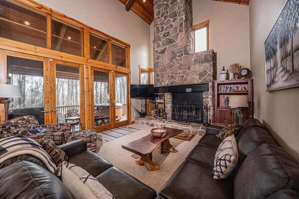 TV, fireplace, DVD player