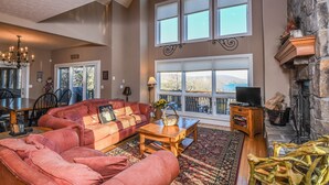 House, Multiple Beds, Hot Tub | Living room | TV, fireplace, DVD player - Ponte Vista 5 Bedroom House (McHenry)